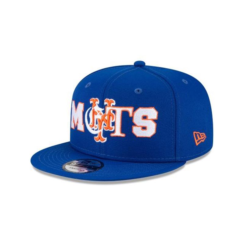 MLB New York Mets Mixed Font 9Fifty Snapback (FHI3813) - Blue New Era Caps